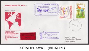 BRAZIL - 1974 LUFTHANSA LH507 BRAZIL to GERMANY - FFC FIRST FLIGHT COVER