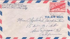 United States Fleet Post Office 6c Transport 1946 U.S. Navy Navy 939 Orote, G...