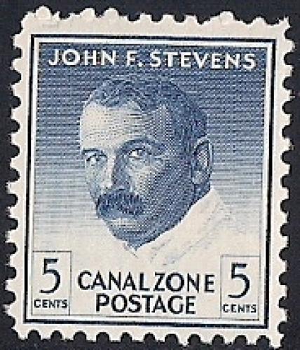 CANAL ZONE 164A  5 cent John Stevens Stamp Mint OG NH XF