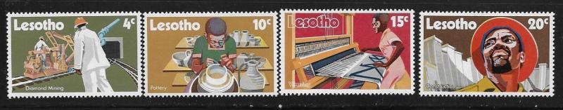 Lesotho 1971 Diamond Mining Potter Weaver Construction worker MNH A229