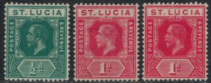 St. Lucia #64-5,5a*  CV $11.75