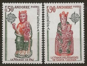 1974 Andorra fr 258-259 Europa Cept 25,00 €