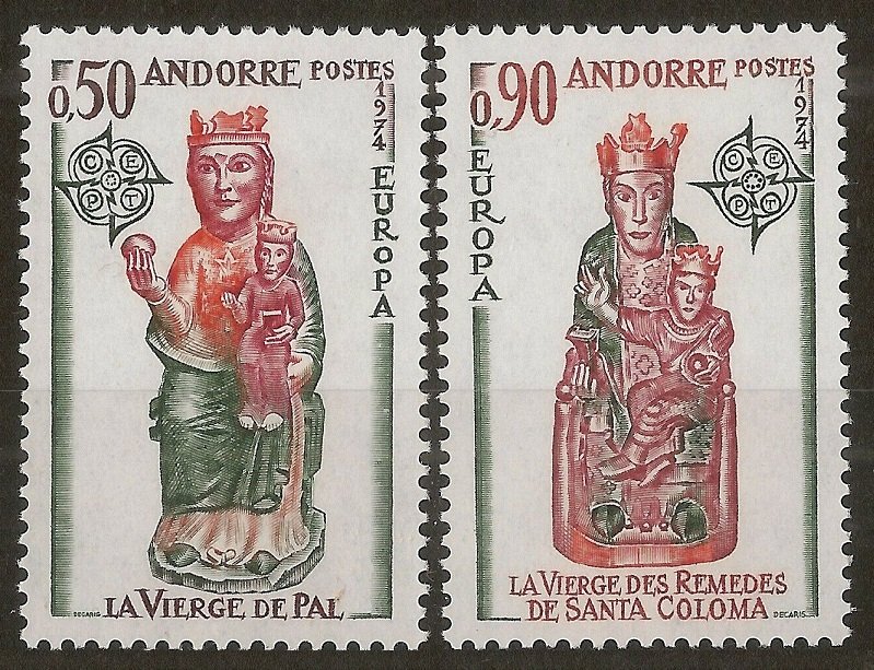 1974 Andorra fr 258-259 Europa Cept 25,00 €