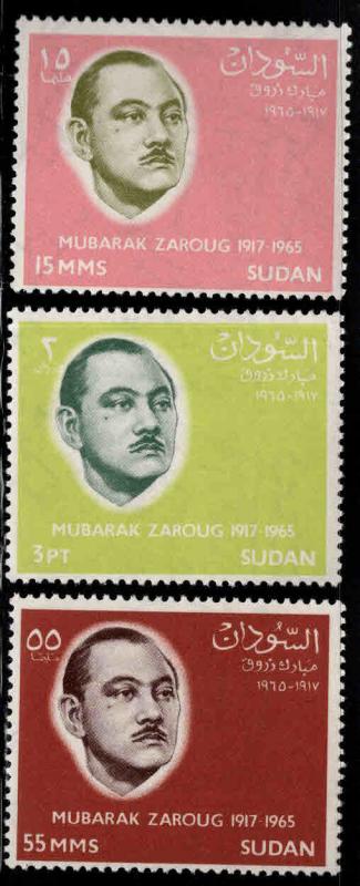 SUDAN Scott 188-190 MNH** 1966 set