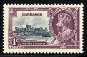 Barbados #189 Cat$21, 1935 1sh brown violet and indigo, hinged