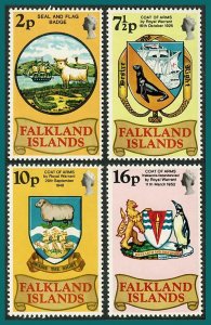 Falkland Islands 1975 Heraldic Arms, MNH  #241-244,SG311-SG314