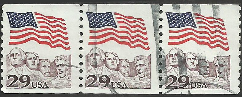 # 2523 USED FLAG OVER MOUNT RUSHMORE    