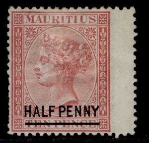 MAURITIUS QV SG79, ½d on 10d rose, M MINT. Cat £13.