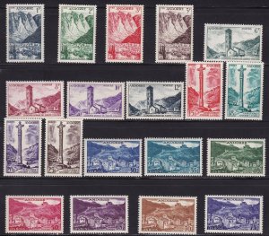 1955 ANDORRA FRANCESE, n. 138/153 MNH/**