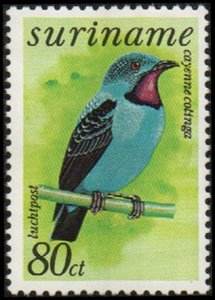 Suriname C69 - Mint-NH - 80c Spangled Cotinga (1977) (cv $1.60)