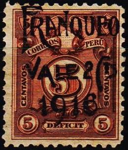 Peru. 1916 2c on 5c S.G.402 UnUsed/No Gum