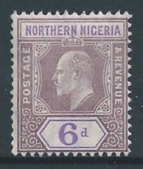 Northern Nigeria #24 NH 6p Edward VII Defin. - Wmk. 3
