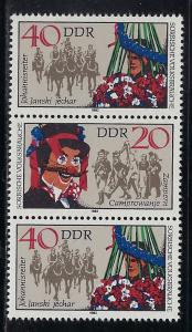 Germany DDR Scott # 2279e (2), 2279b, mint nh, se-tenant, SZd252