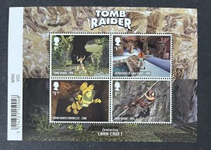 MS4320a 2020 Tomb Raider miniature sheet BARCODE UNMOUNTED MINT/MNH
