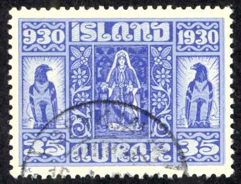 Iceland Sc# 160 Used 1930-  35a Definitives
