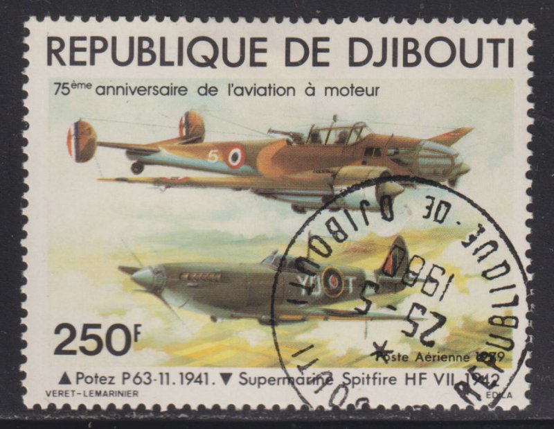 Djibouti C125 Potez P63-11 & Supermarine Spitfire HF-VII 1979