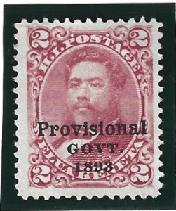 HAWAII Scott #66 Mint  2c Black O/P 2019 CV $2.50