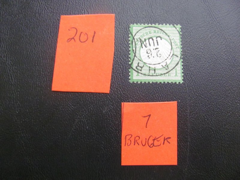 Germany 1872 USED SIGNED BRUGGER MI. 7 SC 7 VF/XF 70 EUROS  (201) NEW COLL.