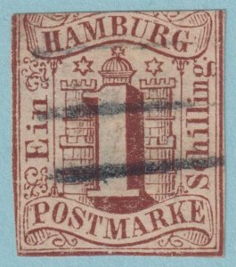 GERMAN STATES HAMBURG 2 USED NO FAULTS VERY FINE!