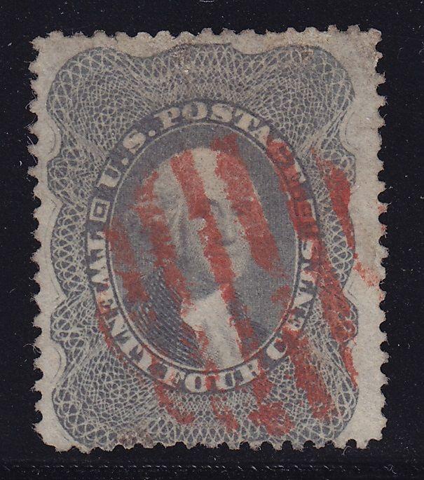 37 VF used neat red cancel with nice color cv $ 440 ! see pic !