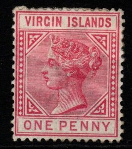 VIRGIN ISLANDS SG29a 1884 1d DEEP ROSE MTD MINT