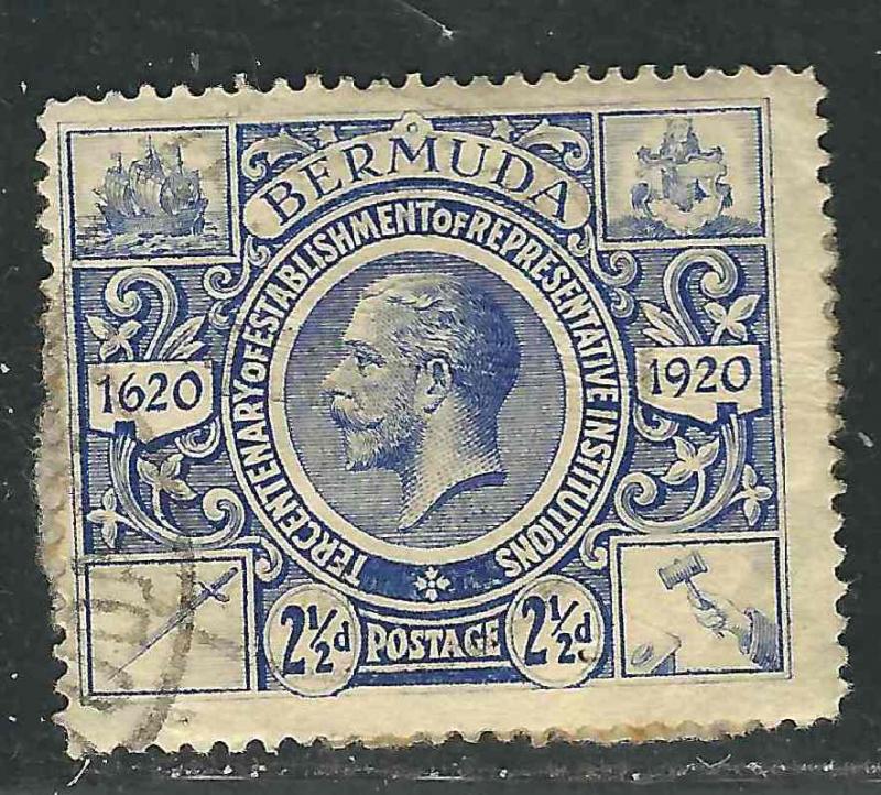 Bermuda 75 SG 69 Used  F/VF 1921 SCV $7.00