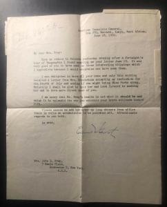 1950 Nairobi Kenia KUT Air letter Cover to New York USA