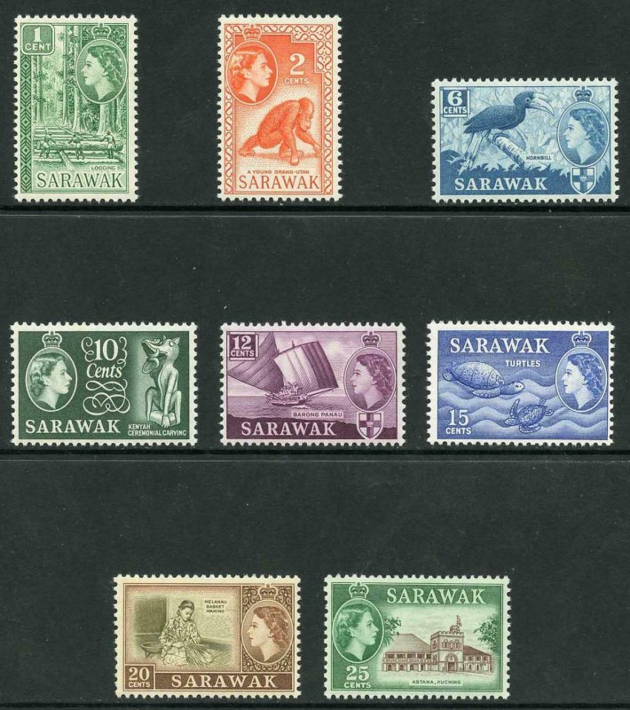 SARAWAK SG204/11 1964-65 Wmk w12 set of 8 U/M