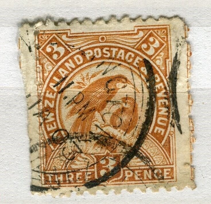 NEW ZEALAND; Early 1900s Pictorial issue used 3d. Shade + Postmark