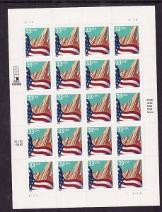 USA-Sc#3276- id10-unused NH sheet-Flag and City-1999-