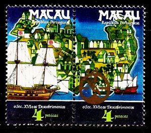 Macao SC#483-484a Tall Ships Pair (1983) MNH