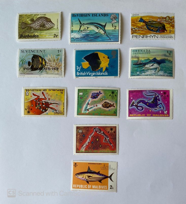 LOT OF 10 STAMPS, MNH , DIFFERENT COUNTRIES, & TOPICS