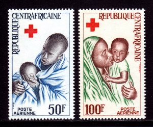 Central African Republic - Scott #C33-C34 - MNH - SCV $4.00