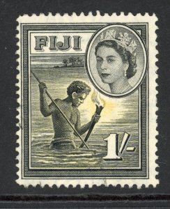 Fiji 156 U 1954 1sh black & yellow