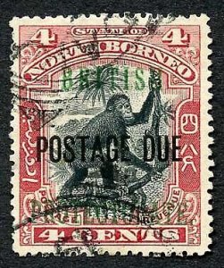 North Borneo SGD40b 4c Perf 14.5-15 Post Due used Cat 20 Pounds