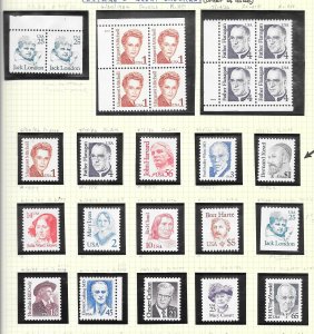 My Page #598 - Page of MNH Great Americans Series Collection / Lot