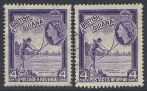 British Guiana SG 334a Used DLR + 334 Waterlow SC# 256 see scans details