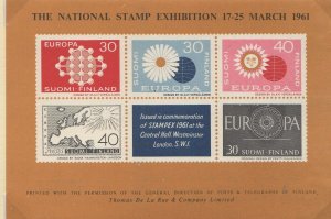 Great Britain National Stamp Expo London STAMPEX 1961 Souvenir Sheet MNH  -SR