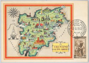 45969 - ITALY - MAXIMUM CARD -1952 - WORK SERIES: TRENTINO ALTO ADIGE 200 L-