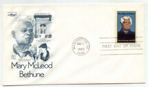 2137 Mary McLeod Bethune Black Heritage series 1985, Artmaster, FDC