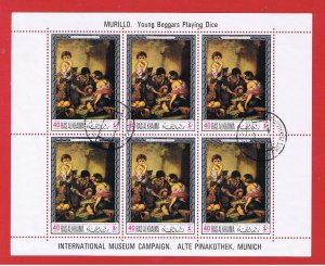 Ras al Khaima  VF used  Museum Campaign Sheet of 6  MURILLO   Free S/H