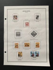 US 1994-95 stamps new with album page