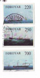 Faroe Islands Sc90-2 1983 Cargo Ships stamps used