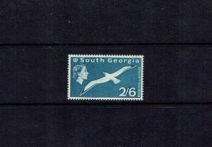 South Georgia: 1963, definitive series, 2/6d Blue, Albatross, Bird   LMM