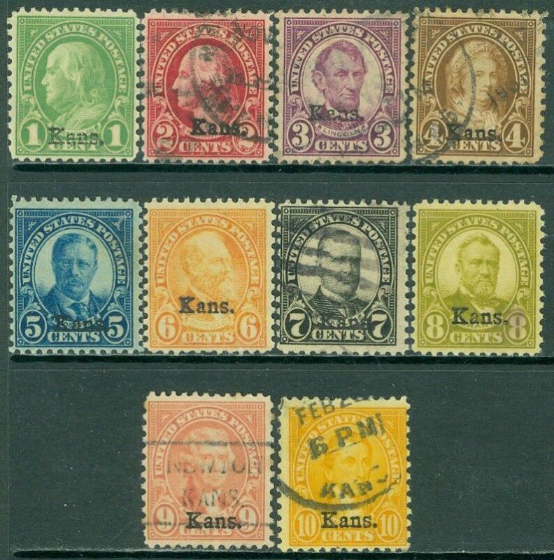 EDW1949SELL : USA 1929 Scott #658-68 Used. Light cancels. Catalog $174.00.