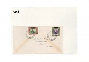 NORTH BORNEO *Sandakan* Cover Aberdeen Scotland 1947 {samwells-covers}W58