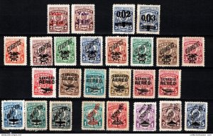 1940 Uruguay Franquicia Postal ovpt complete set Coat of Arms Horse lighthouse