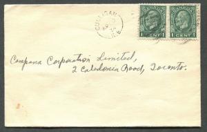 NEW BRUNSWICK SPLIT RING TOWN CANCEL COVER CULLIGAN 