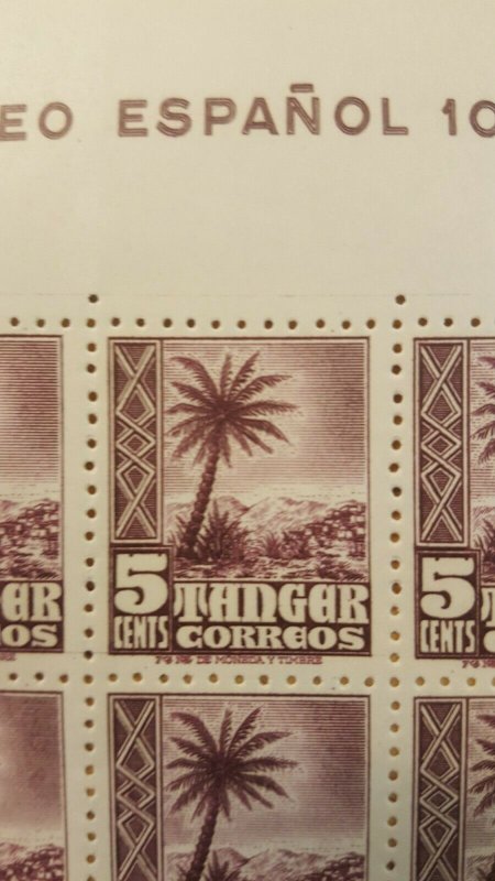 Spanish Morocco - Tangier #L14* NH Full sheet of 100