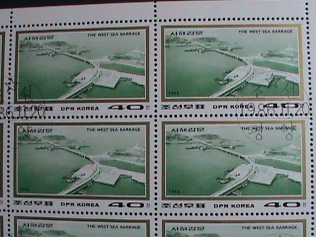 ​KOREA-1986-SC#2612a WEST SEA BARRAGE OF KOREA CTO  SHEET-VERY FINE